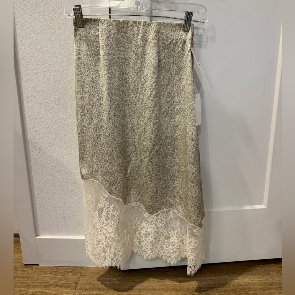 Aritzia Wilfred Sonnet Skirt in Birch/Marsh Green - Picture 3 of 6